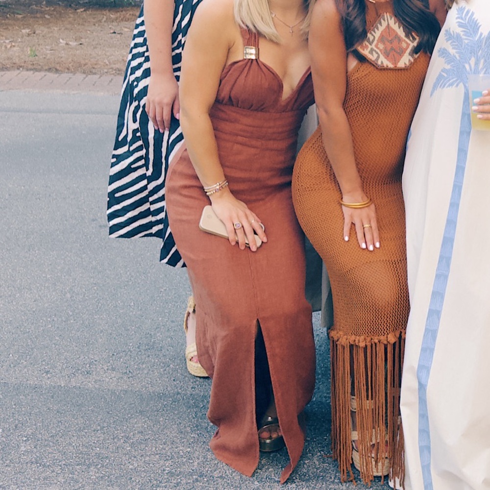 Zara linen midi dress